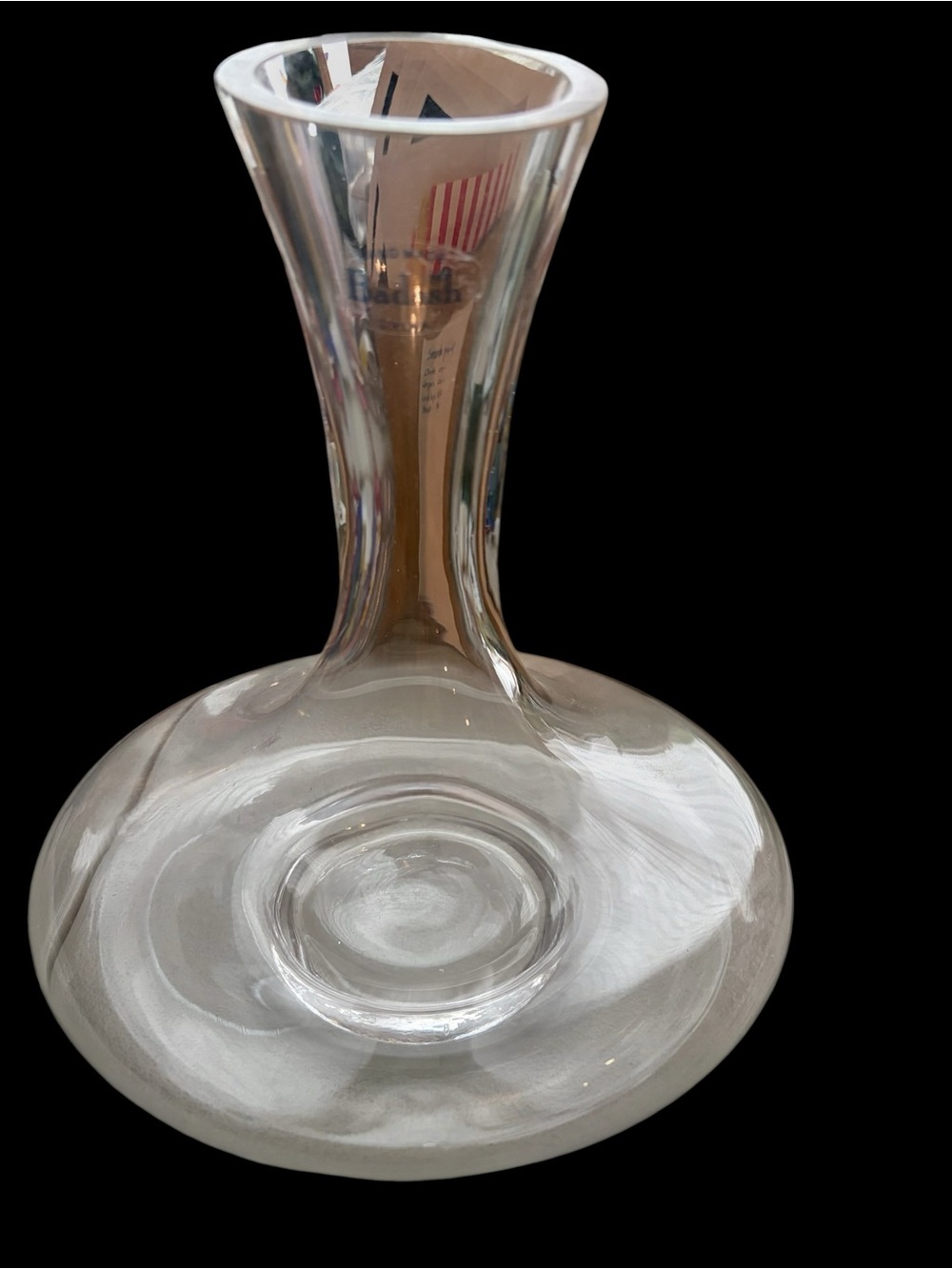 Badash hamdmade Crystal wine decanter, new